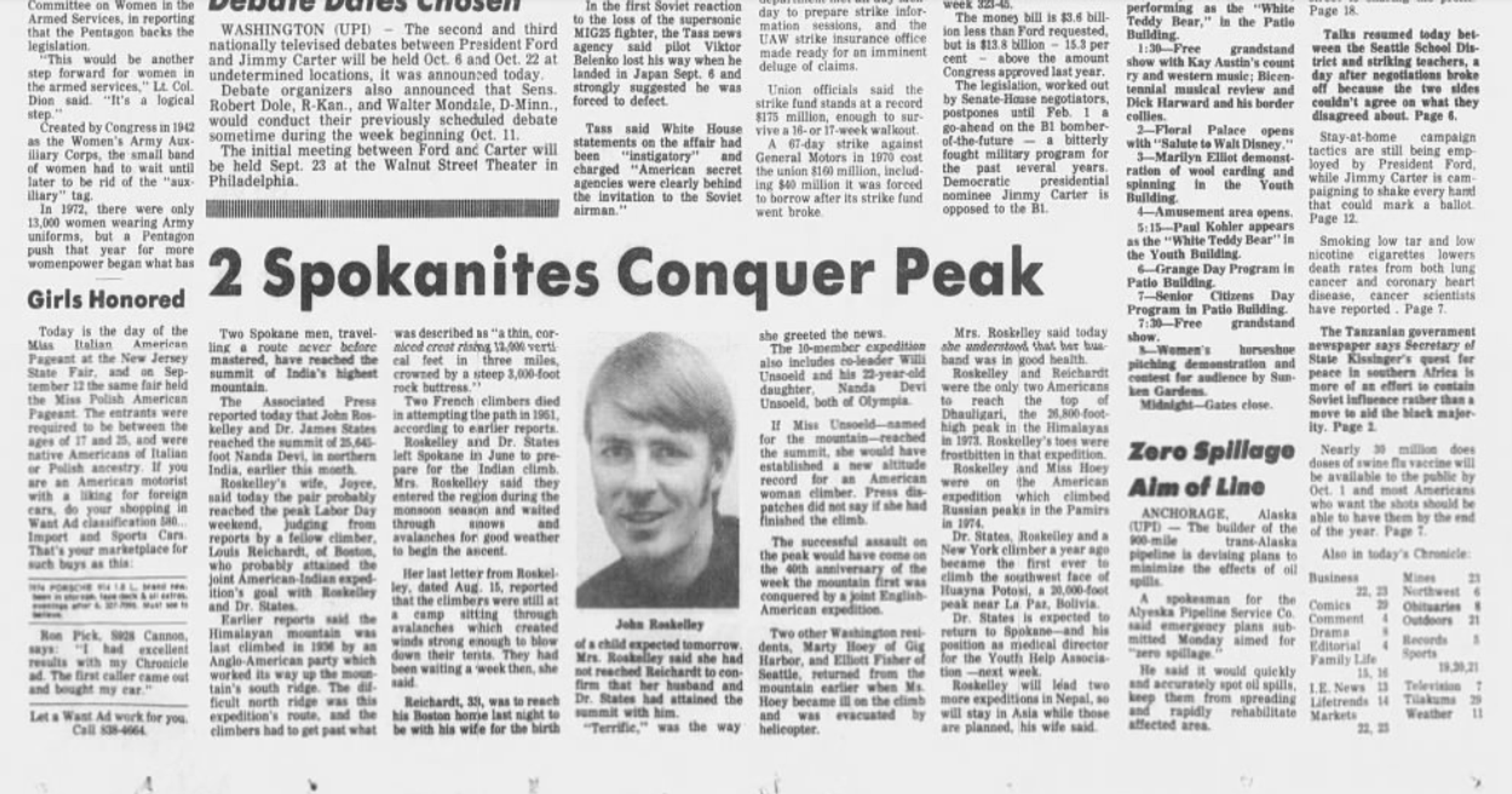 This day in history: Two men from Spokane summit Everest on new route. City’s civic auditorium looking less likely