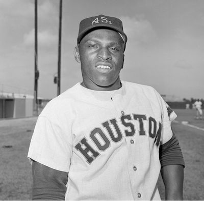 FILE - In this March 8, 1964, file photo, Walt Williams, outfielder for the the Houston Colt .45s poses.  Williams, an outfielder who played for four major league teams in the 1960s and '70s and was best known for his nickname 