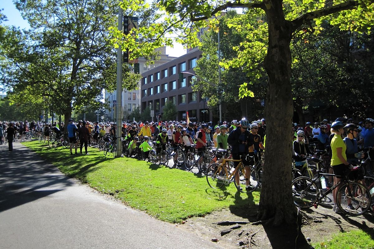 Thousands bike through downtown Spokane during SpokeFest.  (Courtesy SpokeFest )