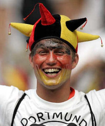 
Host Germany celebrates thrilling victory.
 (Associated Press / The Spokesman-Review)