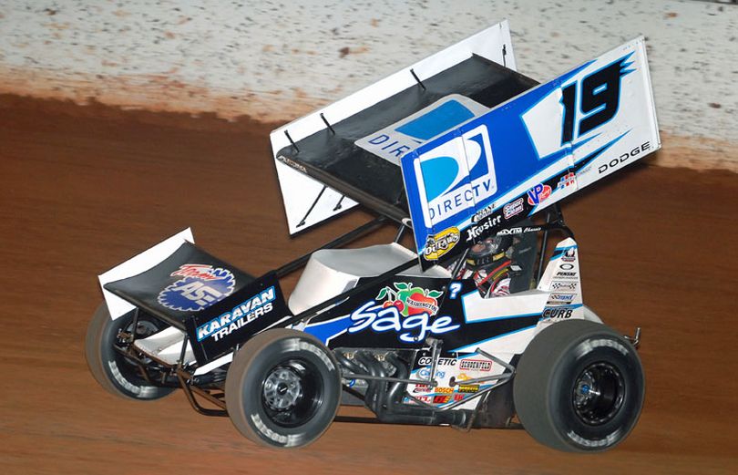 Cody Darrah running a World of Outlaws Sprint Car at The Dirt Track at Lowes Motor Speedway. (Photo courtesy of Kasey Kahne Racing)