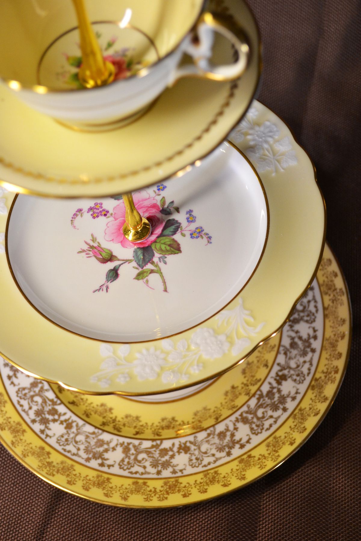 This Tea Times Creations photo shows an upcycled vintage-china project. (Associated Press)
