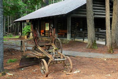 
An antique road grader sits outside the Priest Lake Museum. 
 (Mike Brodwater / The Spokesman-Review)
