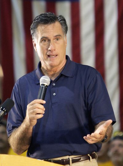 Republican presidential candidate Mitt Romney speaks in July in Pataskala, Ohio. (Associated Press)