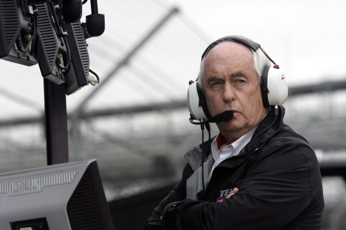 Team owner Roger Penske looks on during a May 8 practice for the Indianapolis 500 auto race at the Indianapolis Motor Speedway. Penske has reached a deal with General Motors Corp., to be finalized in the third quarter, to buy the troubled Saturn line. Associated Press photos (Associated Press photos / The Spokesman-Review)