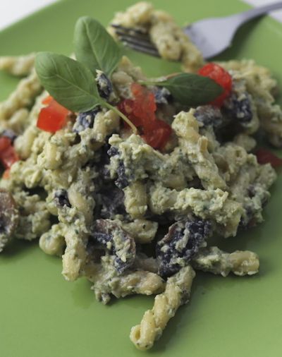 A photo of tofu-pesto pasta for illustrative purposes only. (Washington Post photo by Julia Ewan.) 