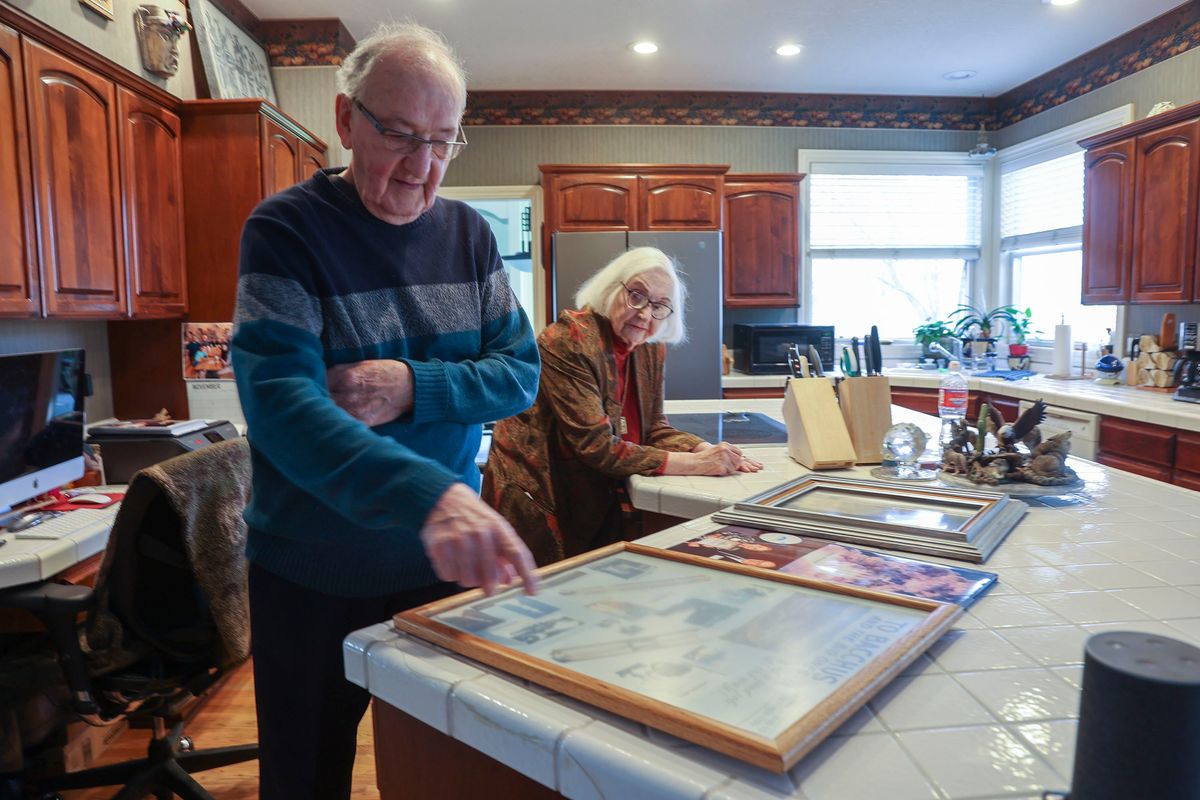 Edward Skurzynski reflects on his career with Hercules Aerospace during the rocket science boom of the 1950s and ’60s. His wife of 70 years, Gloria Skurzynski, authored a book about rocket scientists with Edward’s help.  (Darin Oswald)
