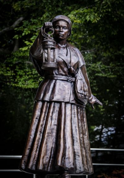 The Harriet Tubman statue recently dedicated at CIA headquarters, in Langley, Va.  (Washington Post)