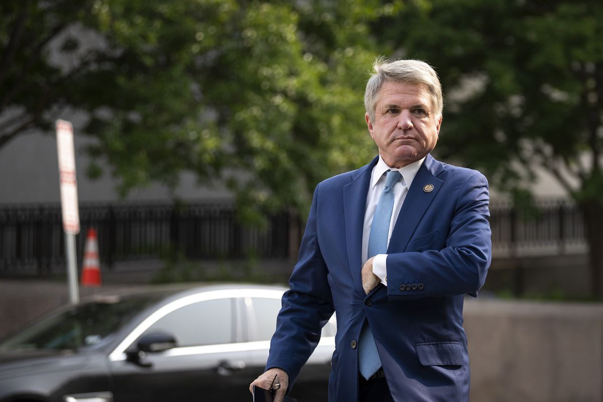U.S. Rep. Michael McCaul (R-Texas) arrives to a caucus meeting with House Republicans on Capitol Hill May 10, 2023, in Washington, D.C. (Drew Angerer/Getty Images/TNS)  (Drew Angerer/Getty Images North America/TNS)