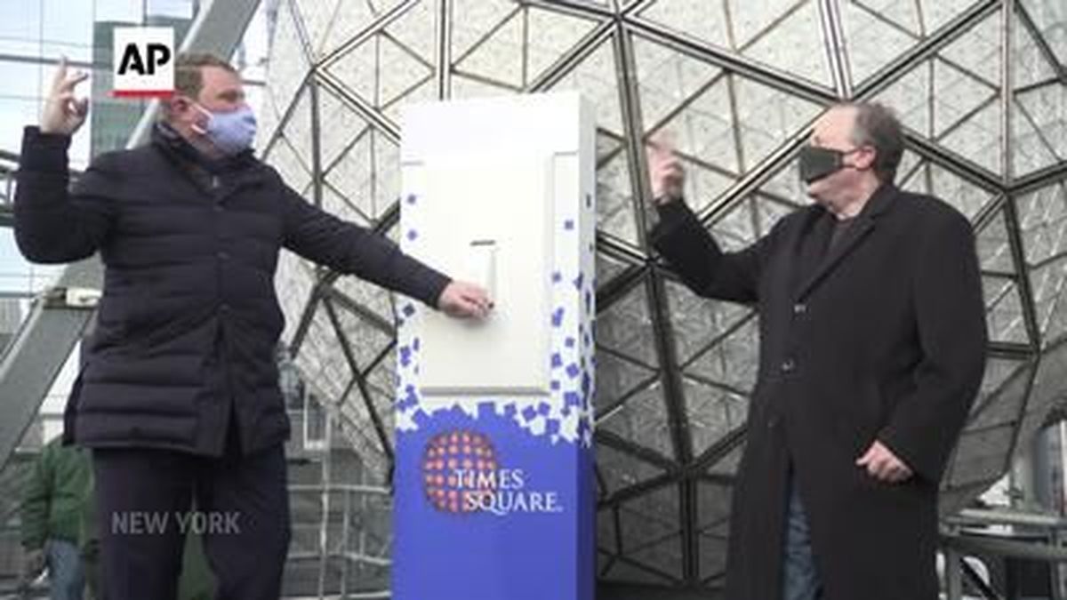 The iconic crystal ball that will ring in the new year in New York’s Times Square was given a final test run on Wednesday ahead the big night. 