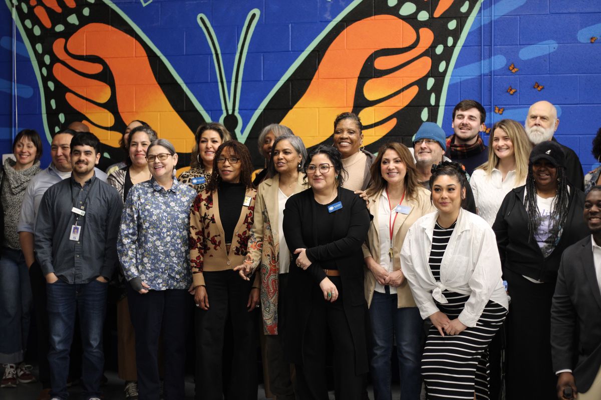 More than 30 people attended the Spokane watch party on Thursday morning held at Nuestras Raices Community Center. Among attendees were Rep. Natasha Hill, D-Spokane, City Councilman Paul Dillon, Manzanita House Executive Director Patricia Casteneda and School Board President Nikki Lockwood.  (Monica Carillo-Casas/The Spokesm)