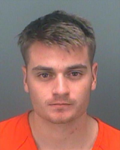 This undated file booking photo provided by Pinellas County Sheriff's Office shows Brandon Russell. (Associated Press)