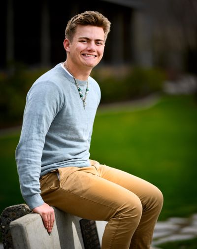 Taylor Kinney is graduating Gonzaga Prep and plans to attend the University of Notre Dame in the fall. (Colin Mulvany / The Spokesman-Review)