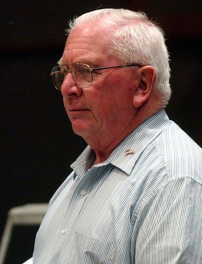 George McGrath is shown addressing the Spokane City Council in 2002. He died Sunday at 85.   (ROBERT J SHAER/THE SPOKESMAN-REVIEW)
