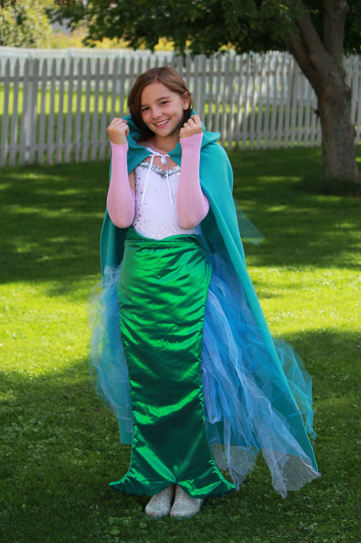 Kim Conner of Burlington, Vt., designed this mermaid costume for her daughter. (Associated Press)