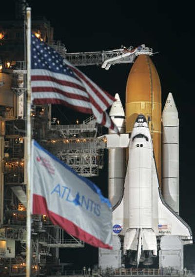 
Space shuttle Atlantis sits ready  for its launch at the Kennedy Space Center in Cape Canaveral, Fla., on Wednesday. Associated Press
 (Associated Press / The Spokesman-Review)