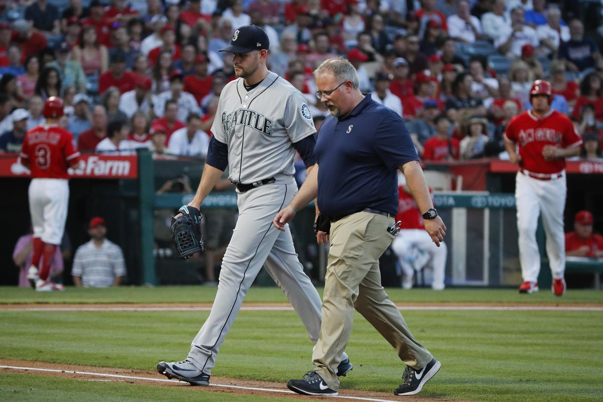 James Paxton forced out with injury as Mariners routed by Angels 11-2