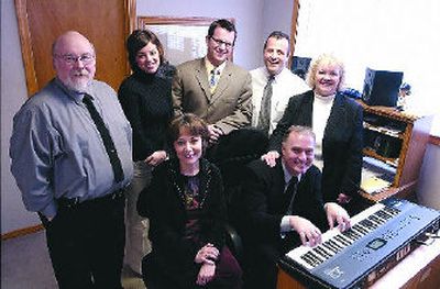 
Marjoni Marketing recently added a sound studio. The staff includes, seated, from left: Sally McIntyre and Jimi Finn; standing, from left: Norm Cwick, Teresa Burk, Gabe Thompson, John Guarisco and Mary Thompson. 
 (J. Bart Rayniak / The Spokesman-Review)
