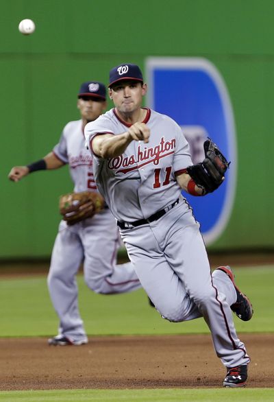 Washington will be without Ryan Zimmerman for 15 days. (Associated Press)