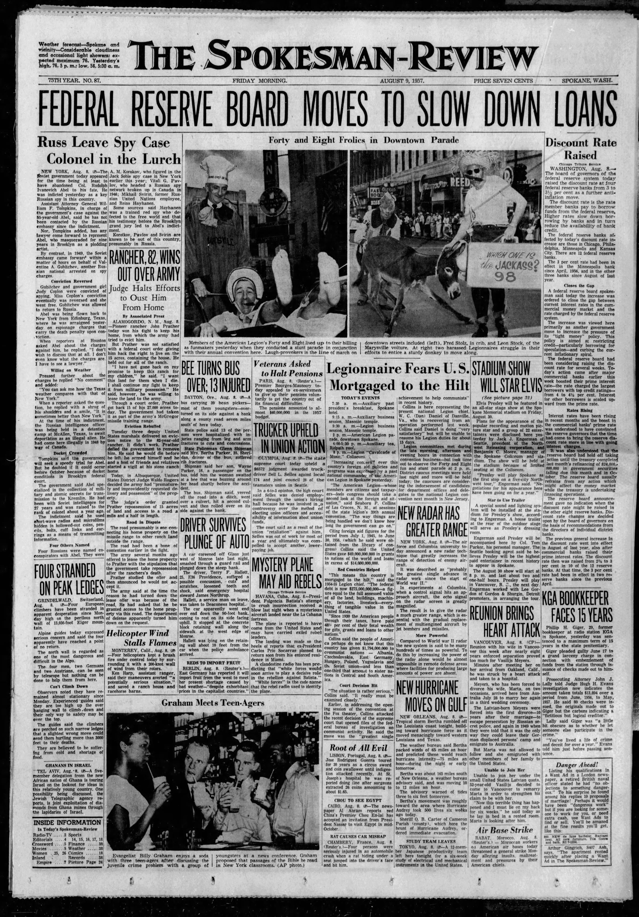 Historical Spokesman Front Page for Aug. 10, 2021 The SpokesmanReview
