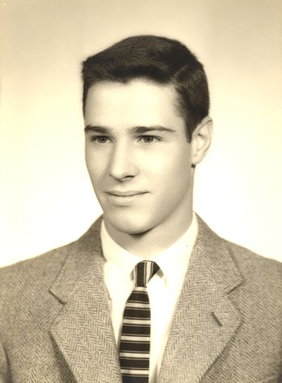 Dick Avery in his 1959 high school graduation photo at New Trier Township High School in Winnetka, Ill.