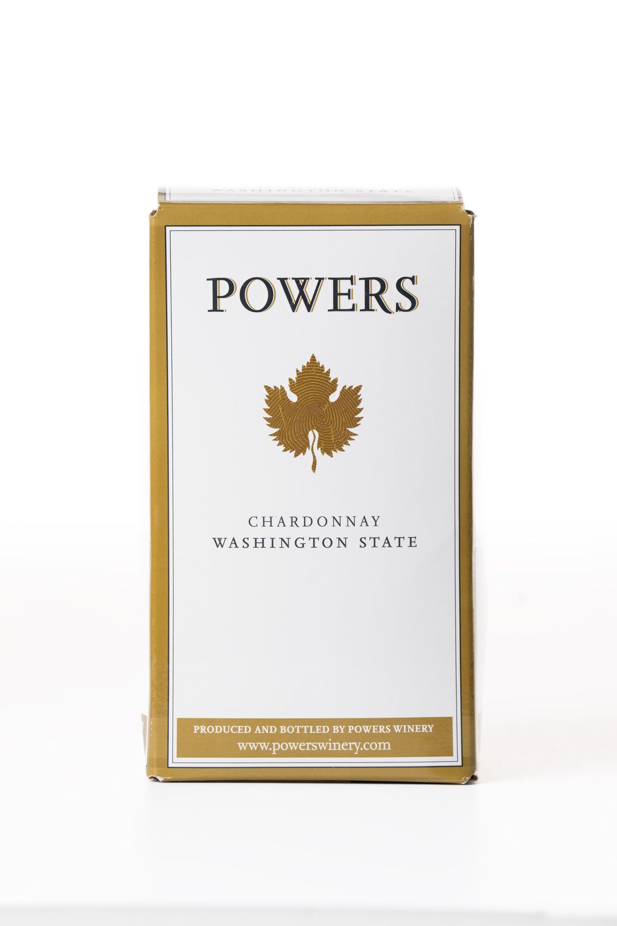 Powers Washington State Chardonnay NV, in New York, May 2, 2023. Thoughtful winemakers, motivated by environmental concerns, are turning to boxes.  (TONY CENICOLA/New York Times)