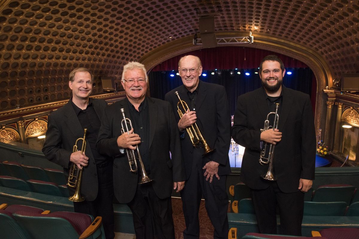 The Spokane Jazz Orchestra trumpet section, from left to right, Andy Plamondon, Terry Lack, Keith LaMotte and Jesse Flanagan. (Don Hamilton)