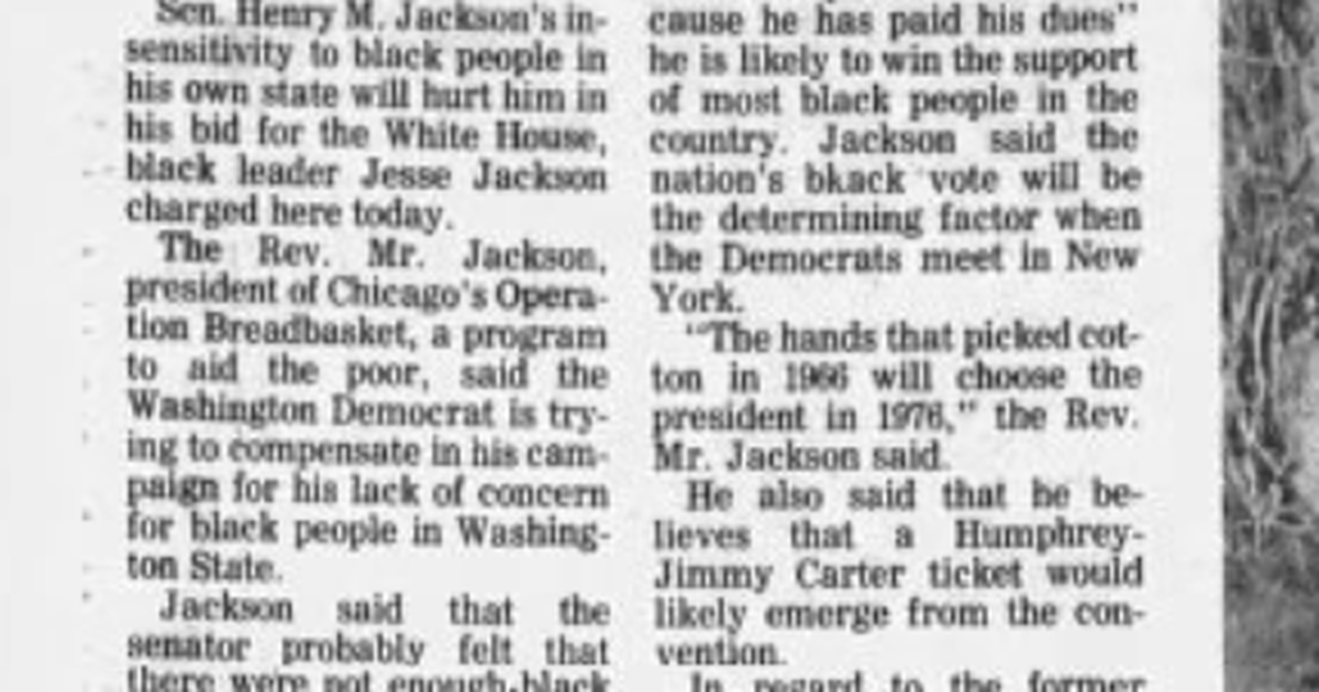 This day in history: Jesse Jackson says senator’s ‘lack of concern for Black people’ will hurt his bid for president. Burnt-out forest soon to be replanted