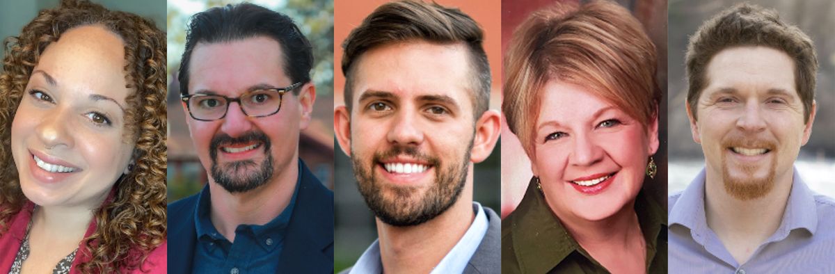 Mike Lish, second from left, and Zack Zappone, center, emerged as the top two in the primary race for Spokane City Council District 3 