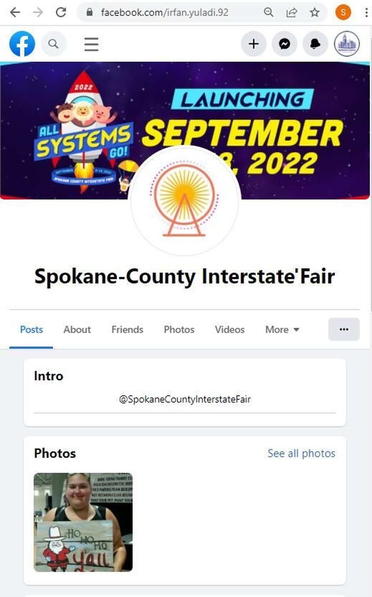 A scammer created a fake Spokane County Interstate Fair page on Facebook.   (COURTESY OF SPOKANE COUNTY)