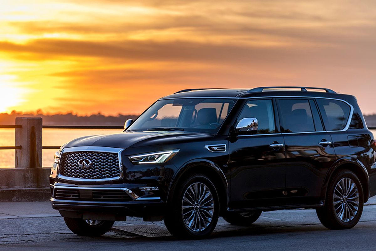 A true, truck-based sport utility vehicle, the QX80 is built for strength and durability. But it’s also a leather-trimmed luxury rig meant to convey passengers comfortably over long distances. (Infiniti)