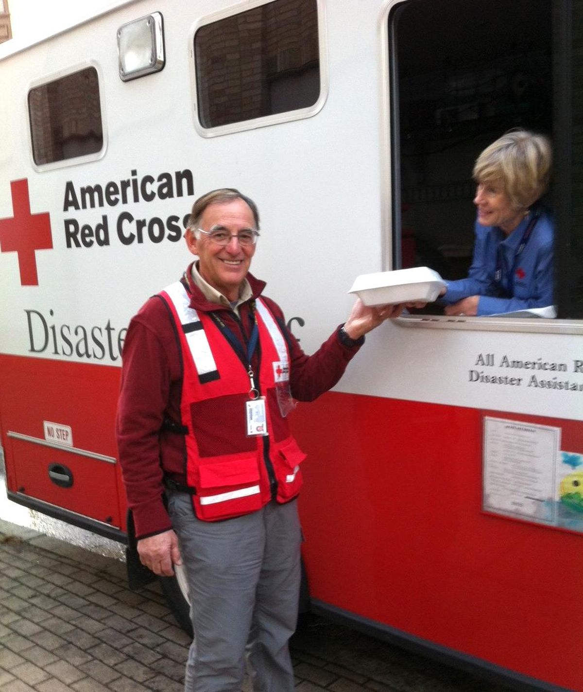 Chuck and Janet Boehme, residents of Spokane Valley, are shown on their recent volunteer trip to North Carolina to help with flooding there. The couple donates their time to the Red Cross and often volunteer to travel to large regional disasters. (Courtesy of Chuck and Janet Boeh / SR)
