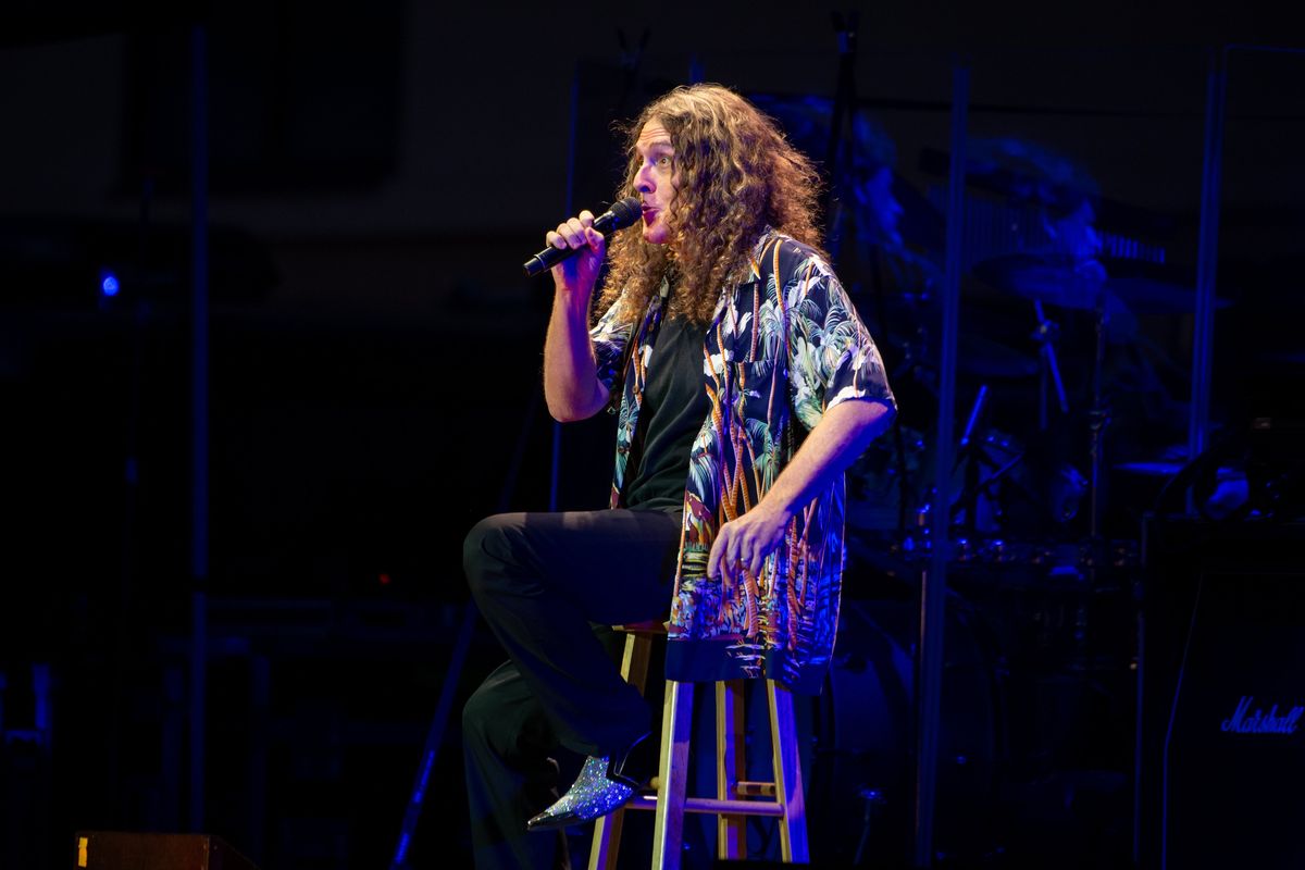 Parody singer-songwriter and comedian Weird Al Yankovic performs his opening number at Northern Quest Resort & Casino in August 2019.  (Spokesman-Review photo archives)