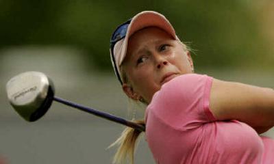 
 Morgan Pressel during the third round of the US Women's Open in June. 
 (File/Associated Press / The Spokesman-Review)