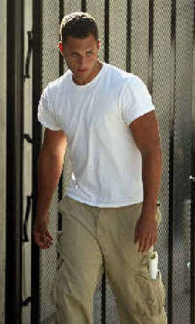 Sean Dunaway, 21, walks away from the Federal Courthouse Wednesday in Las Vegas.
(Associated Press / The Spokesman-Review)