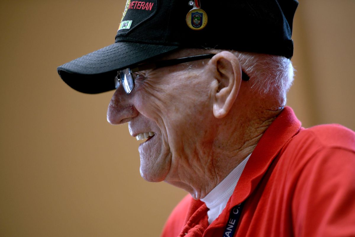 Vietnam veteran Cliff Drake is one of the volunteers at the new COPS station in the North Central neighborhood of Spokane. He talks about volunteering at the station on Thursday, Jan. 25, 2018. (Kathy Plonka / The Spokesman-Review)