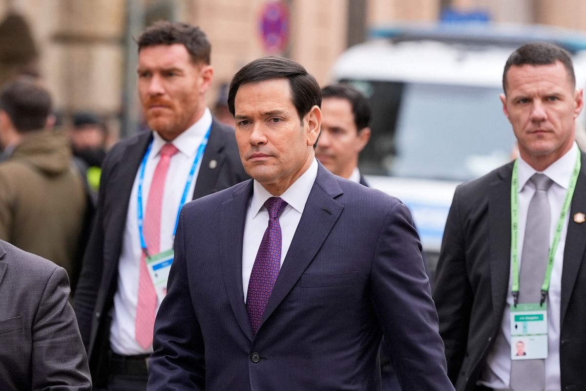 U.S. Secretary of State Marco Rubio walks on Saturday to a meeting of G7 foreign ministers at the Munich Security Conference on in Munich.  (Reuters)