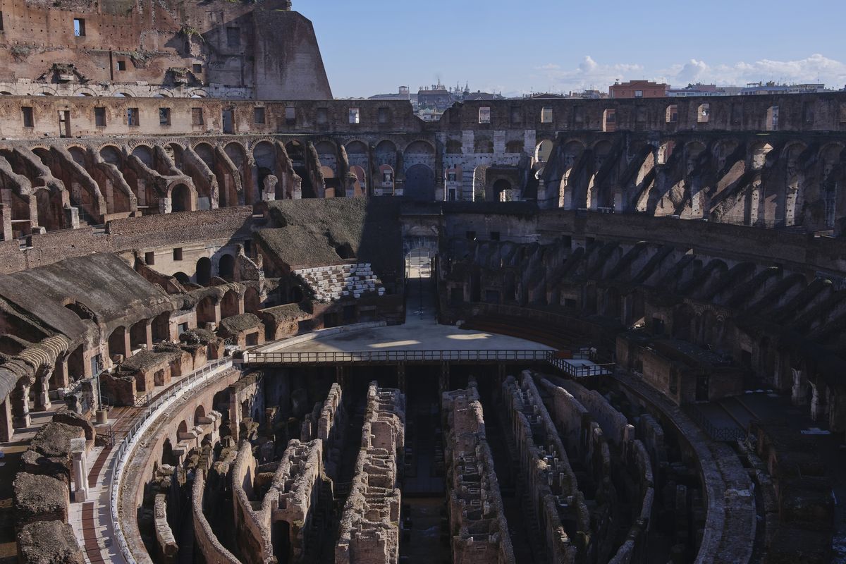 The third level of the inside of the Colosseum in Rome.  (Federica Valabrega/For the Washington Post)