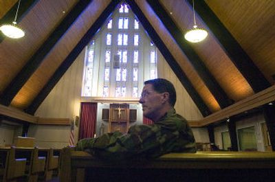 
Lt. Col. Jeffrey Neuberger, an ordained Episcopal minister, leads the Fairchild Air Force Base chaplaincy,  which represents  many different religious groups on base. 
 (CHRISTOPHER ANDERSON / The Spokesman-Review)