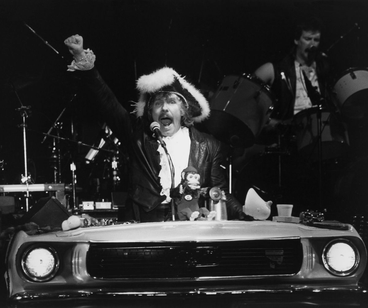 In this Dec. 1, 1987, photo provided by the Las Vegas News Bureau, Paul Revere appears on stage as Paul Revere and the Raiders at the Frontier Hotel & Casino in Las Vegas. (Associated Press)