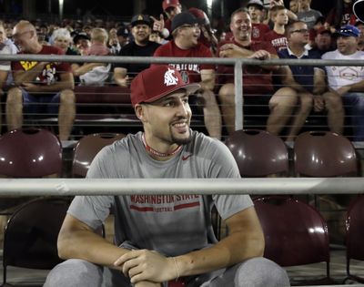 Klay Thompson takes in the 2016 WSU game at Stanford. The WSU basketball standout, NBA All-Star and Olympic gold medalist continues to keep a close eye on Cougar football. (Marcio Jose Sanchez / Associated Press)