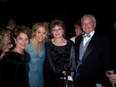 
Kathy Hlebichuk, left, Katie Couric, Debbie Angle and her husband Jim Angle pose for a picture at 