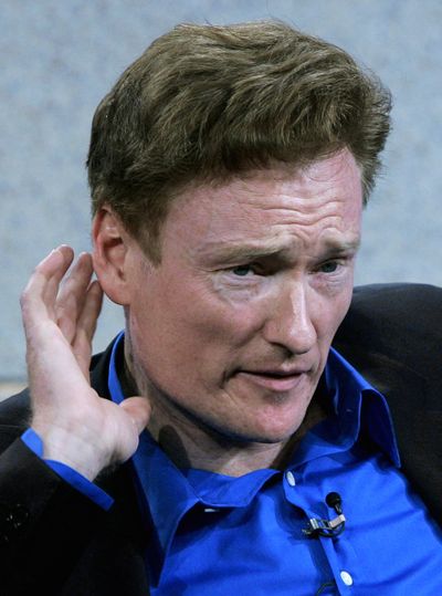 Conan O’Brien listens to a question  during a 2006 press tour.  (File Associated Press)