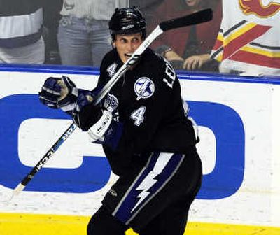 
Tampa Bay's Vincent Lecavalier reacts after scoring the game-winning goal against Toronto on Thursday.Associated Press
 (Associated Press / The Spokesman-Review)