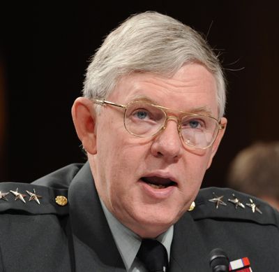 Lt. Gen. Michael Maples speaks on Capitol Hill on Tuesday on foreign threats. (Associated Press / The Spokesman-Review)