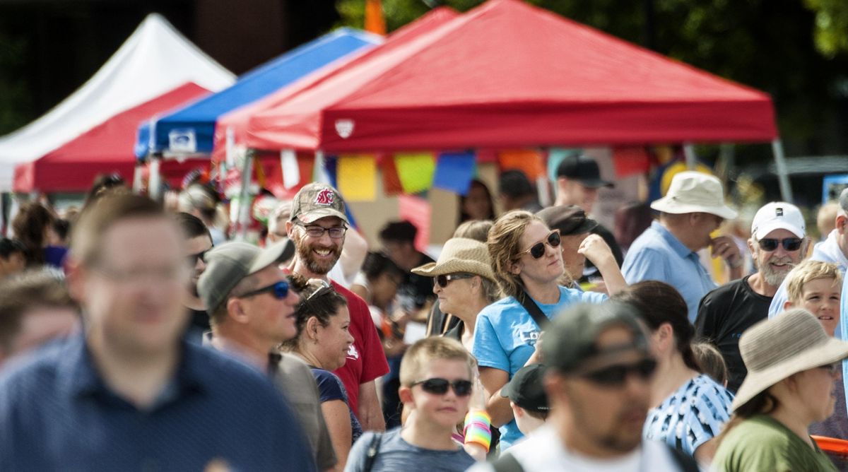 Crowds gather for the 25th Annual Unity in the Community at Riverfront Park in Spokane on Saturday, August 17, 2019. The region’s largest multi-cultural event consists of a Cultural Village, Entertainment, Career/Education Fair, Youth Area, Health Fair, Senior Resources and General Vendors. (Kathy Plonka / The Spokesman-Review)