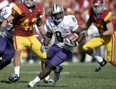 
Running back Kenny James and his Washington Huskies expect tough defense from Oregon State. 
 (Associated Press / The Spokesman-Review)