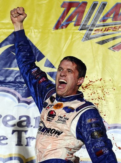 David Ragan won the NASCAR race at Talladega on Sunday. (Associated Press)