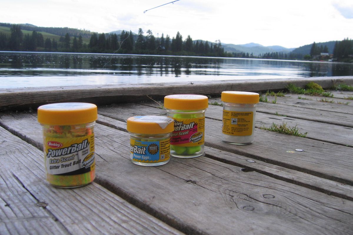 Anglers and bait are common sights at the resort docks on Curlew Lake in Ferry County, Wash. 