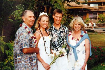 
Dr. Jim Barton, left, with daughter-in-law Lisa, son Jim, and wife Christine on a visit to Hawaii. Barton died Dec. 28. He was 68.
 (Photos courtesy of family / The Spokesman-Review)